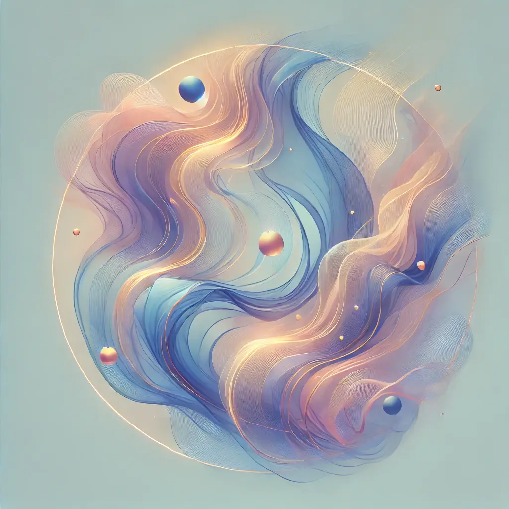 Album cover of Ethereal Currents by Amarié, featuring abstract, atmospheric visuals with glowing light patterns.